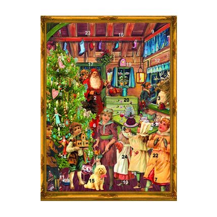 ADV469 - Sellmer Advent - Victorian Style Santa's Workshop - 5.5"H x 4.5"W x ...