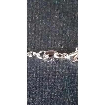 Vintage 1990-s 925 Silver Large Scallop Shell Bee Pendant on 18 inch Chain.