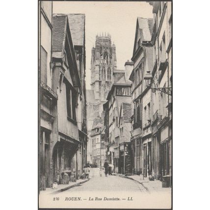 La Rue Damiette, Rouen, c.1920 - Lévy et Neurdein CPA LL230