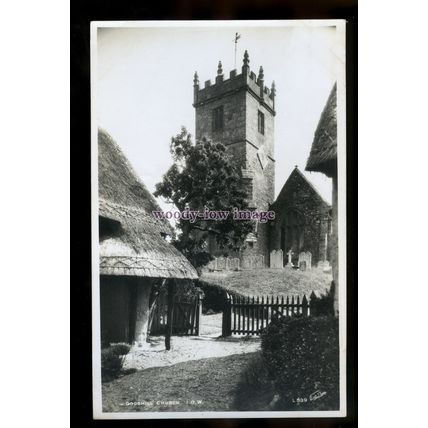 h2065 - Isle of Wight - Early All Saints Church & Entrance, Godshill - postcard