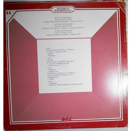 Clara Haskil Suona Mozart - double album - Vinyl LP. Historical Performances