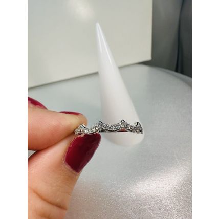Ring Bomb Party Sz8 RBP Colorless Gem Cluster Rhodium Pl Jewelry Missing A Gem
