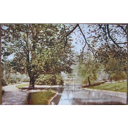 vintage colour postcard Royal Victoria Park, Bath
