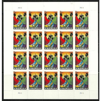 Kwanzaa Sheet of 20 Current Rate Postage Stamps Scott 4584