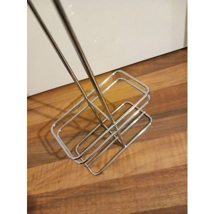 Oil and Vinegar Chrome Cruet Holder Caddy Rack Storage Home Restaurant Handle