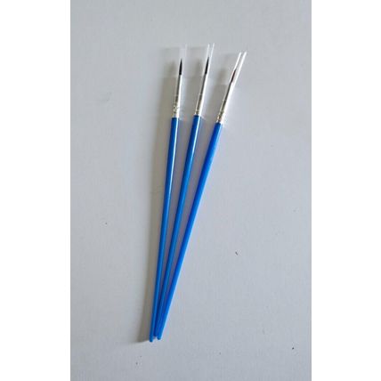 3 x Fine detail modelling paint brush brushes art and craft artist model
