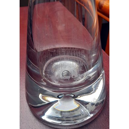Pyramid Crystal Glass Decanter Laser Etched Canterbury Cathedral