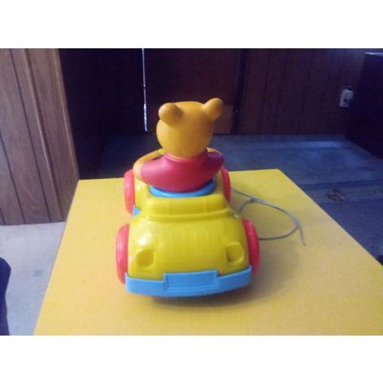 Old Vintage Kohner Walt Disney Winnie Pooh Pull Car Working Condition 1973