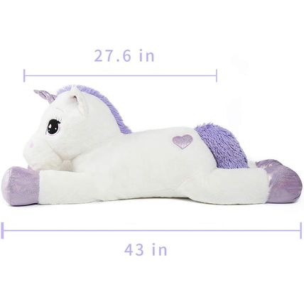 Tezituor 43'' Big Unicorn Plush Toys,Giant Unicorn Stuffed Animals,Unicorn Birth