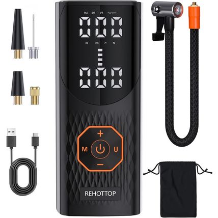 Tire Inflator Portable Air Compressor, 160PSI Cordless Air Pump for Car Tires, 5