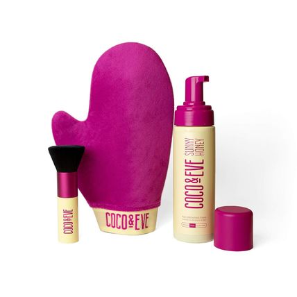 Coco & Eve Sunny Honey Bali Bronzing Bundle (Medium). All Natural Sunless Tannin