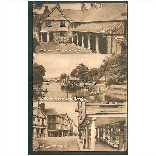 Totnes 1931 STREET Steamer, Guildhall, Street Scene, Multiview, Devon