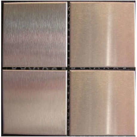 Stainless Steel Brushed Tile 2"