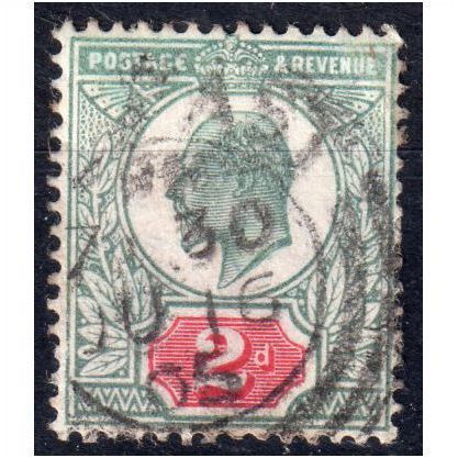 sg226 2d grey green & carmine-red CDS V/fine used