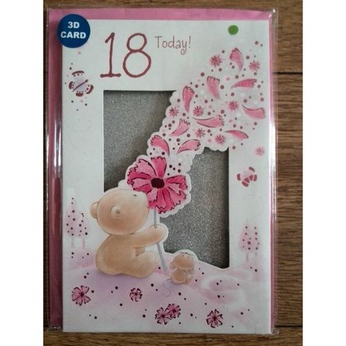 3D Card 18 Today! Birthday Card - Free postage Fee