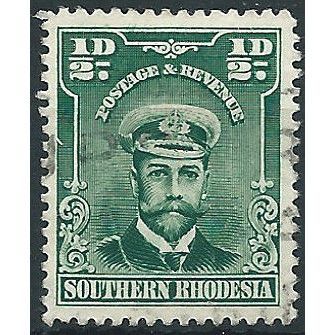 Southern Rhodesia 1924 SG1 1/2d Blue-Green Fine Used ....