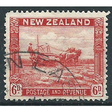 New Zealand 1936 SG585 6d Scarlet Fine Used .. ..