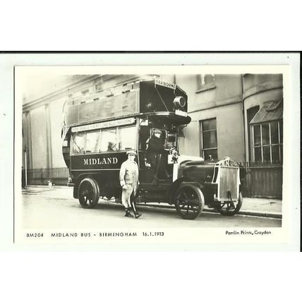 Warwickshire BIRMINGHAM Midland Bus Postcard (Pamlin BM204)