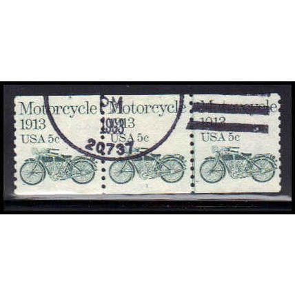 Used 1899 5c Motorcycle Very Fine PNC 1/3 PA2291
