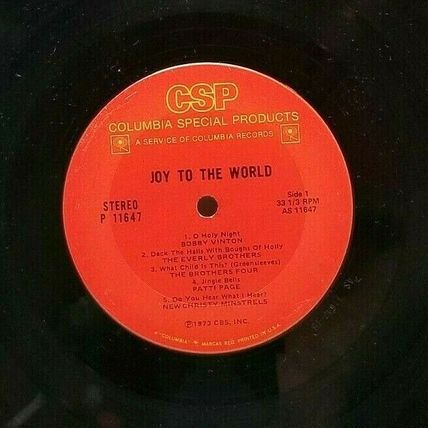 Joy To The World LP Vinyl Christmas Country Various Artists 1973 P 11647 (P4)