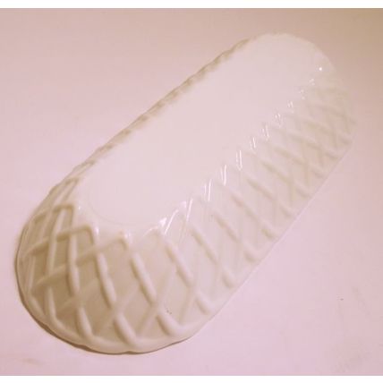 Vintage 60s Indiana Glass Milk Glass Celery Pretzel Serving Dish