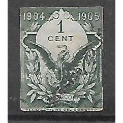 Mexico ( Mexique ) 1904-1905 Revenue stamp 1c Mexico.D.F. OBLITERE ( USED )