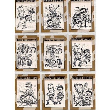 1991 ' DESERT STORM COLLECTION ' 9 card set (Crown Sports )