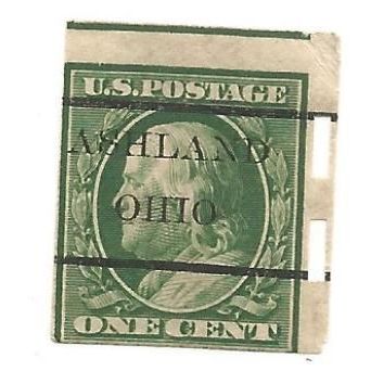 PRECANCEL -T&T, OHIO, ASHLAND L-4E ON 1c SHERMACK