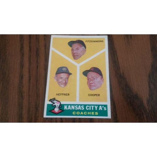 1960 Topps Card # 462 Athletics Coaches Very Good - Excellent (4) Kansas City