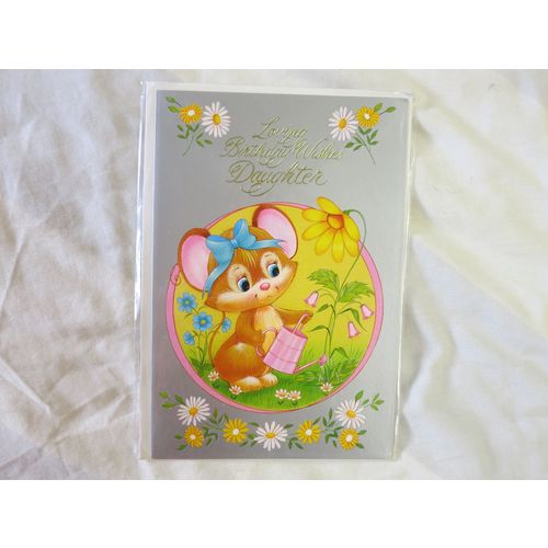Loving Birthday Wishes Daughter Flowers Mouse Standard A5 Portrait