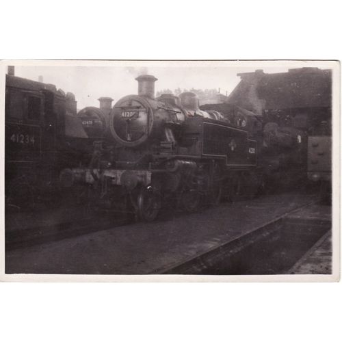 Railway Photo LMS Ivatt 2MT 41200 Bangor Shed c1957 2-6-2T Loco MPD