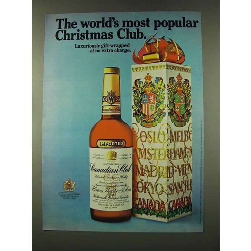 1973 Canadian Club Whisky Ad - Popular Christmas Club