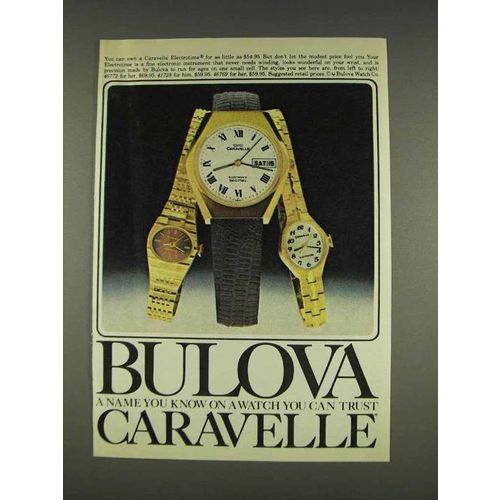 1977 Bulova Caravelle Watch Ad - 46772, 41728, 46769