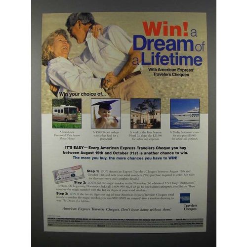 2000 American Express Travelers Cheques Ad - Dream