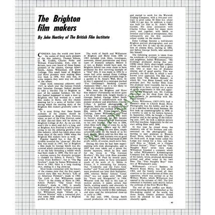 9434) Brighton and Hove Film Makers James Williamson George Smith - 1968 Article