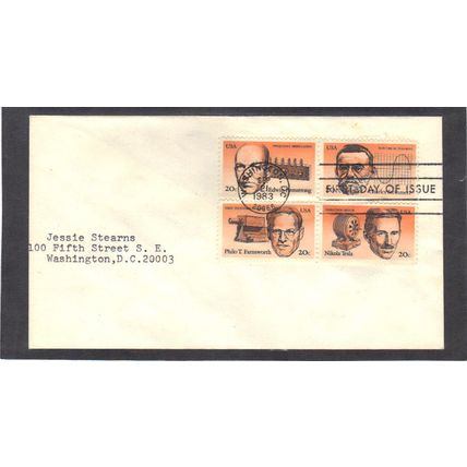 FDC 2055-2058 20c InEventors (No Cachet-Typed/A) CV40766