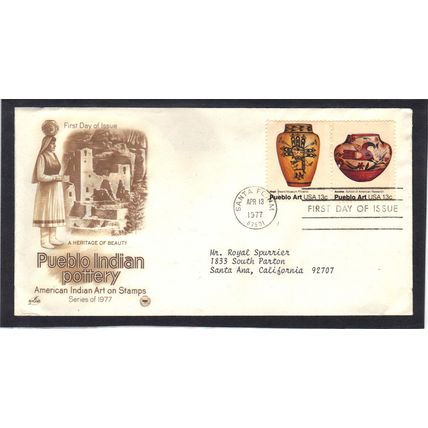 FDC Art Craft 1708-1709 13c Pueblo Pottery (Cachet-Typed/A) CV41848