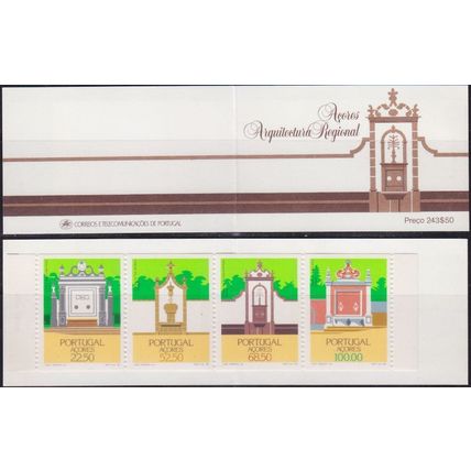 PORTUGAL [Azoren] MiNr 0377-80 C Markenheft 6 ( **/mnh ) Architektur