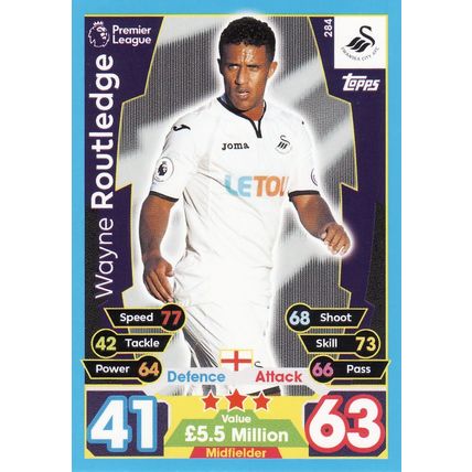 Match Attax 2017/2018 284 Wayne Routledge Swansea City