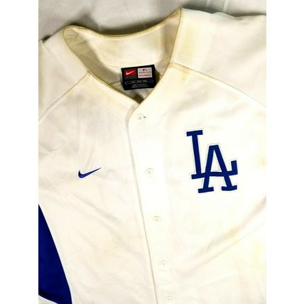 LA Dodgers Gagne #38 Los Angeles MLB Baseball White Jersey Used Stained 2XL (T6C