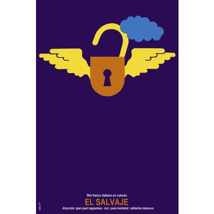 Movie Poster decor EL SALVAJE.The Wild one.Spanish Home room interior design art