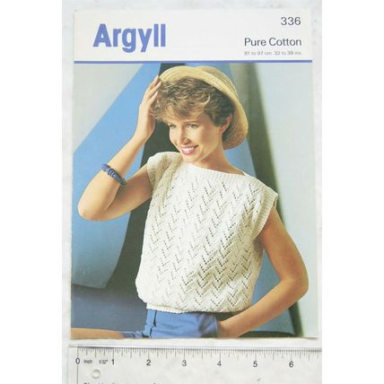 1983 Argyll 336 cotton sleeveless boat neck top