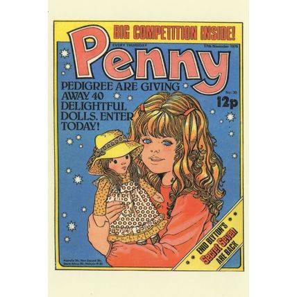 Win A Toy Doll Competition Enid Blyton Secret Seven Comic Postcard