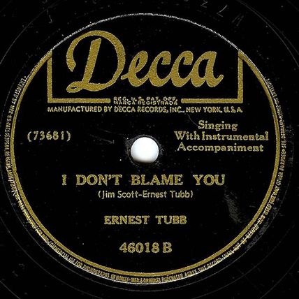 Decca 78 #46018 - Ernest Tubb - "Rainbow At Midnight" & "I Don't Blame You"