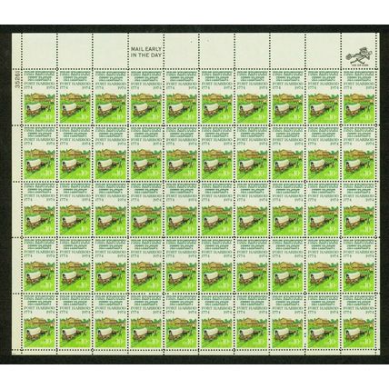 1st Kentucky Settlement Fort Harrod Sheet of Fifty 10 Cent Stamps Scott 1542