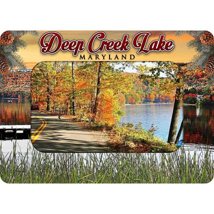 Deep Creek Lake Maryland Picture Frame Fridge Magnet
