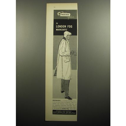 1957 London Fog Maincoats Advertisement - Heathcote