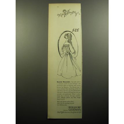 1957 Bergdorf Goodman Dress by Hayette Ad - Social Rounder