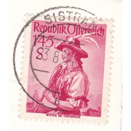 Sistrans cancel Austria 1954 on Wilter bei Innsbruck 1.45s VGC