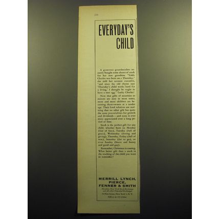 1958 Merrill Lynch Ad - Everyday's child
